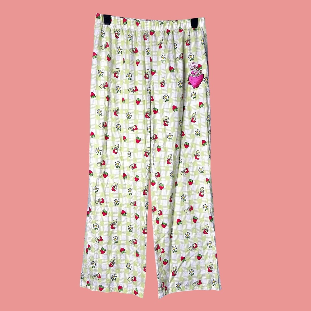 Strawberry Shortcake Womens Novelty Print Lounge Pants Sz XL Whimsical Kidcore